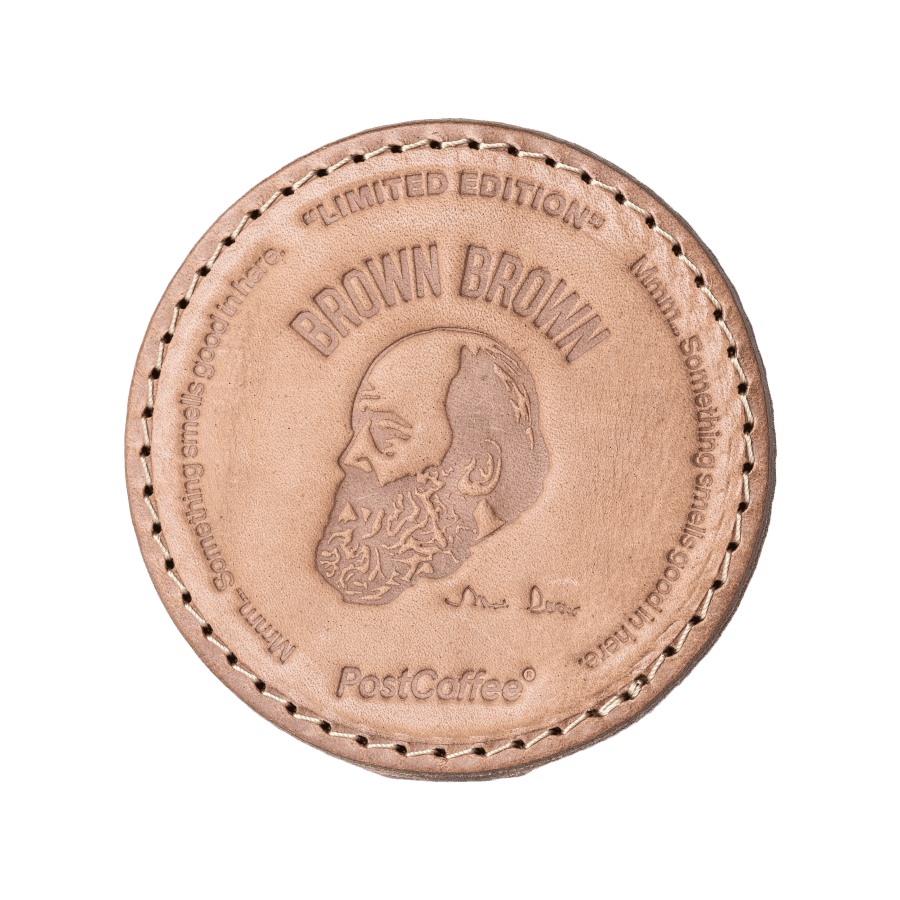 PostCoffee別注 BrownBrown レザーコースター ベージュ | PostCoffee