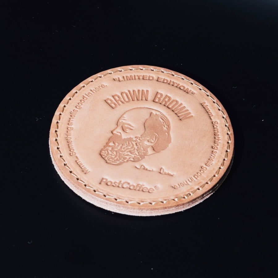 PostCoffee別注 BrownBrown レザーコースター ベージュ | PostCoffee