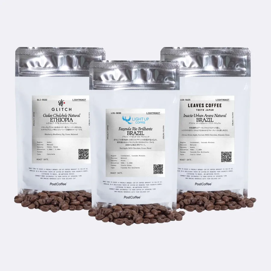 SCAJ2026 招待券付き 自社コーヒー豆ボックス (45g×3種 / 9杯分