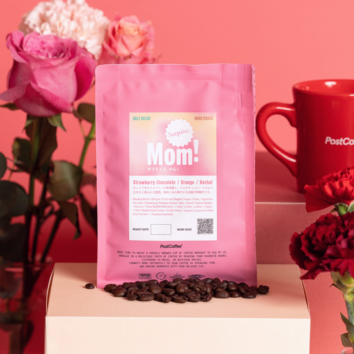 Special coffee for Mother's Day, 'Surprise, Mom!'
